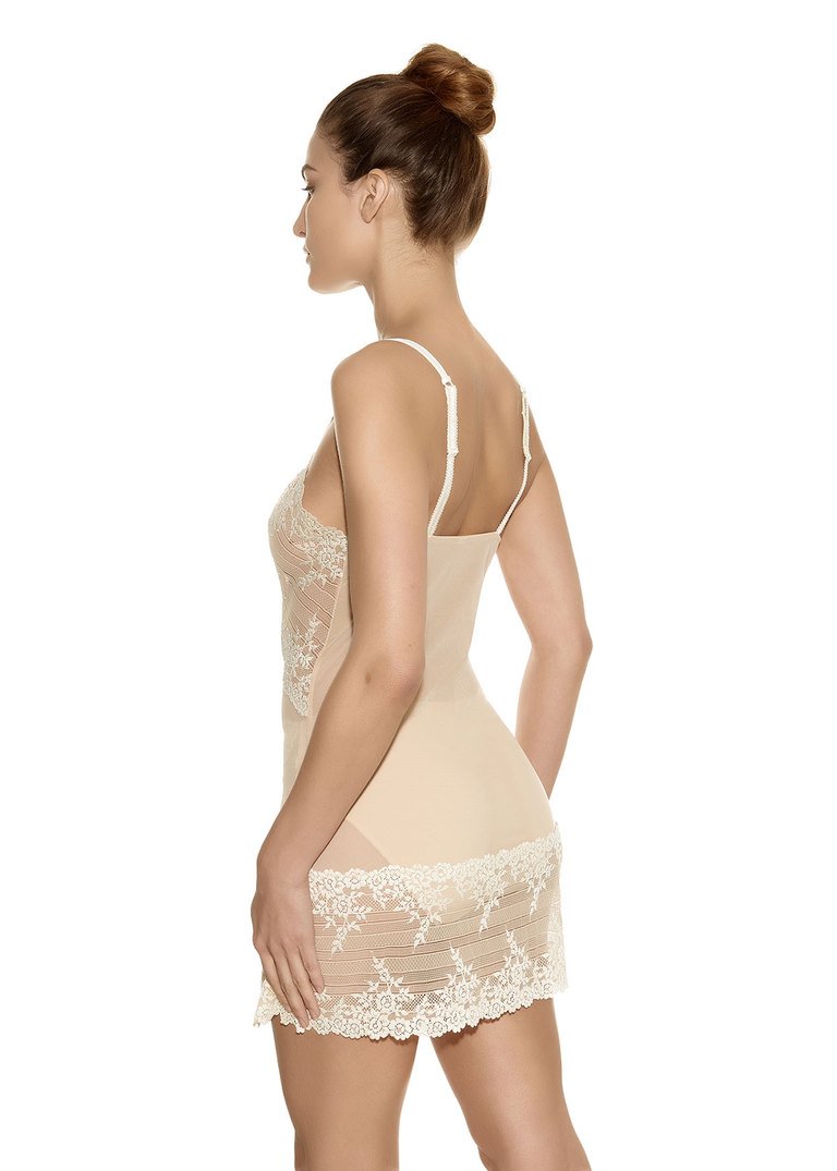 Wacoal - Nuisette Embrace Lace Naturally Ivory Nude Nightwear Wacoal