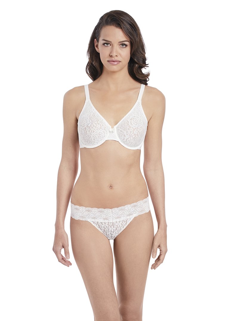Wacoal - Halo Lace Moulded Underwire Bra Ivory
