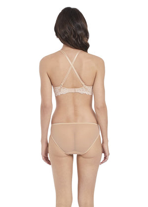 Wacoal - Embrace Lace Plunge Underwire Bra Naturally Nude / Ivory