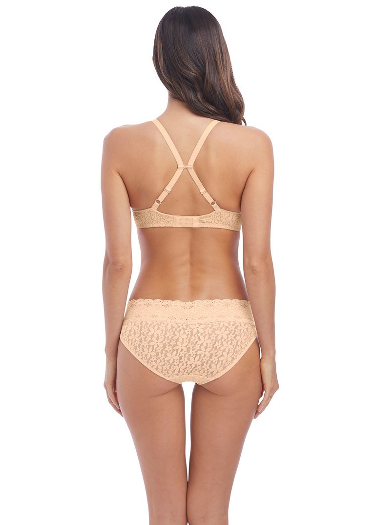 Wacoal - Braguita de bikini con encaje de halo Braguita desnuda