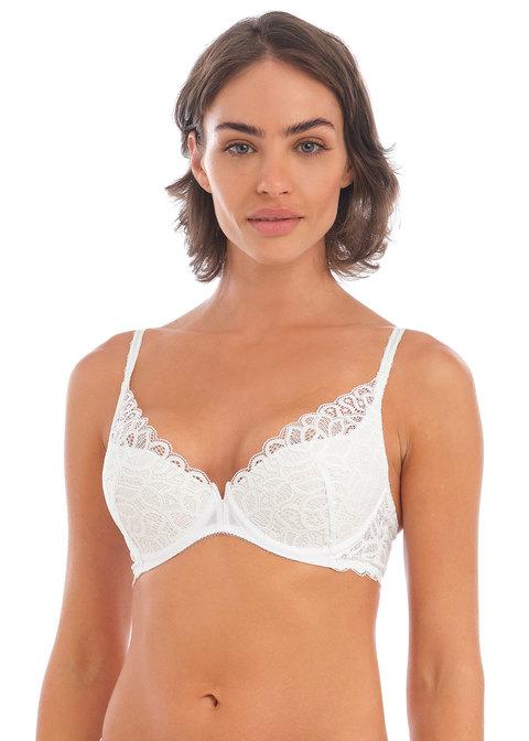 Wacoal - Raffine Underwired Plunge Bra White Plunge Bra Wacoal