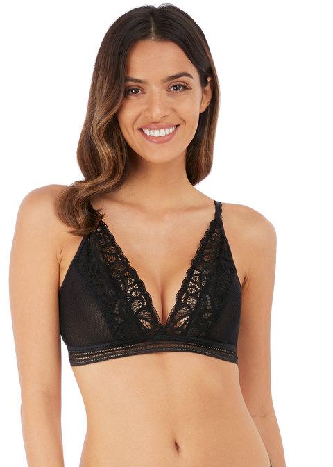 Wacoal - Bralette sin aros Raffine Sujetador de copa suave negro Wacoal