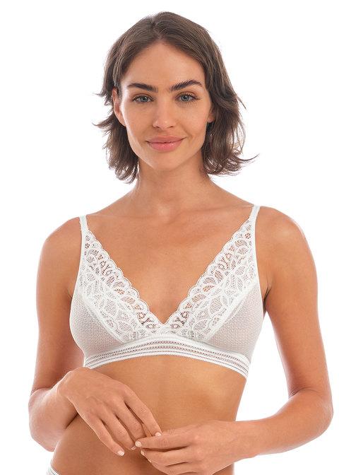 Wacoal – Raffine bügelloser Bralette, weißer Soft-Cup-BH Wacoal