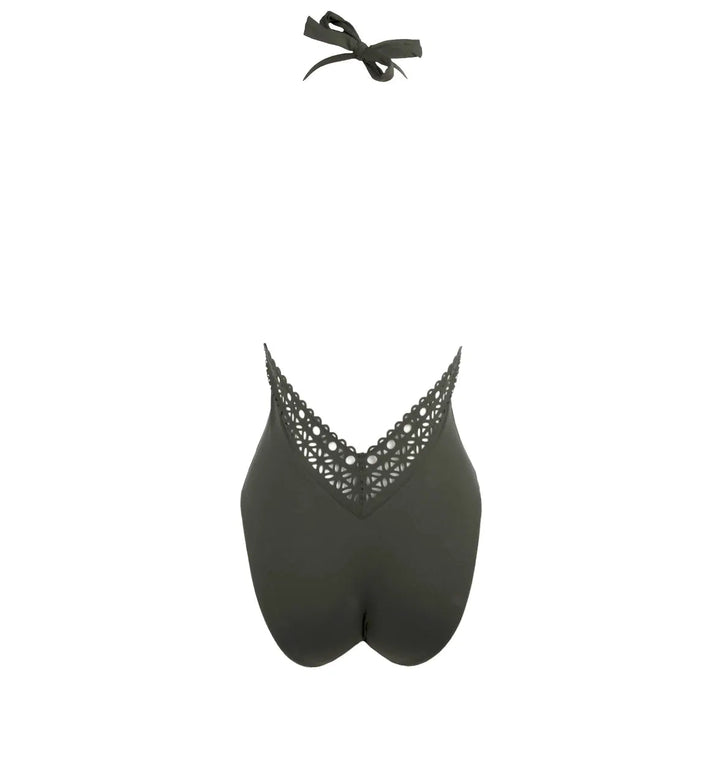 Lise Charmel Swimwear - Ajourage Couture Plunging Back and Front Halter Swimsuit Eclat Aventure