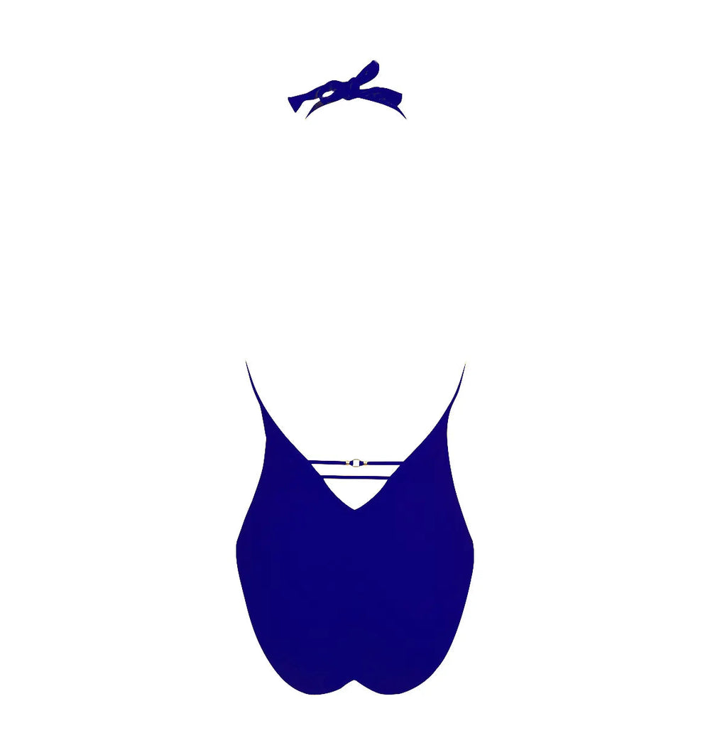 Lise Charmel - Beaute Pure N/W Seduction Halter Swimsuit Mer Indigo Plunge Swimsuit Lise Charmel Swimwear 