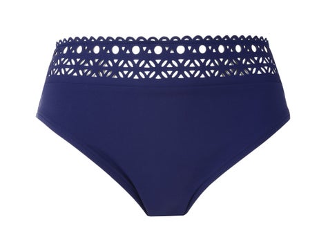Lise Charmel - Slip bikini a vita alta Ajourage Couture Bleu Crystal intero Slip bikini Lise Charmel Costumi da bagno