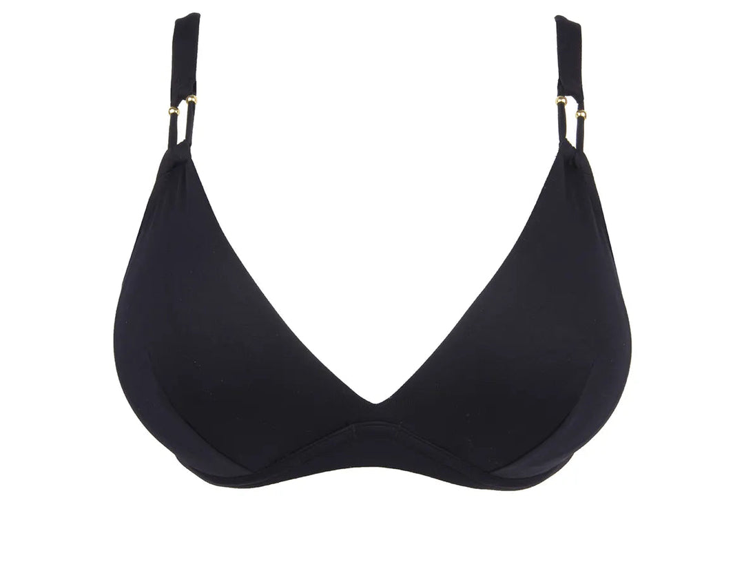 Lise Charmel - Beaute Pure Wired Triangolo Bikini Top Noir Triangolo Bikini Lise Charmel Costumi da bagno