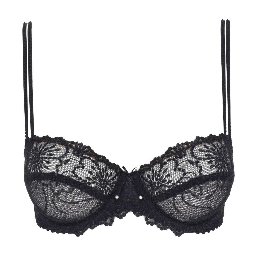 Marie Jo Jane Balcony Horizontal Seam - Black Balcony Bra Marie Jo