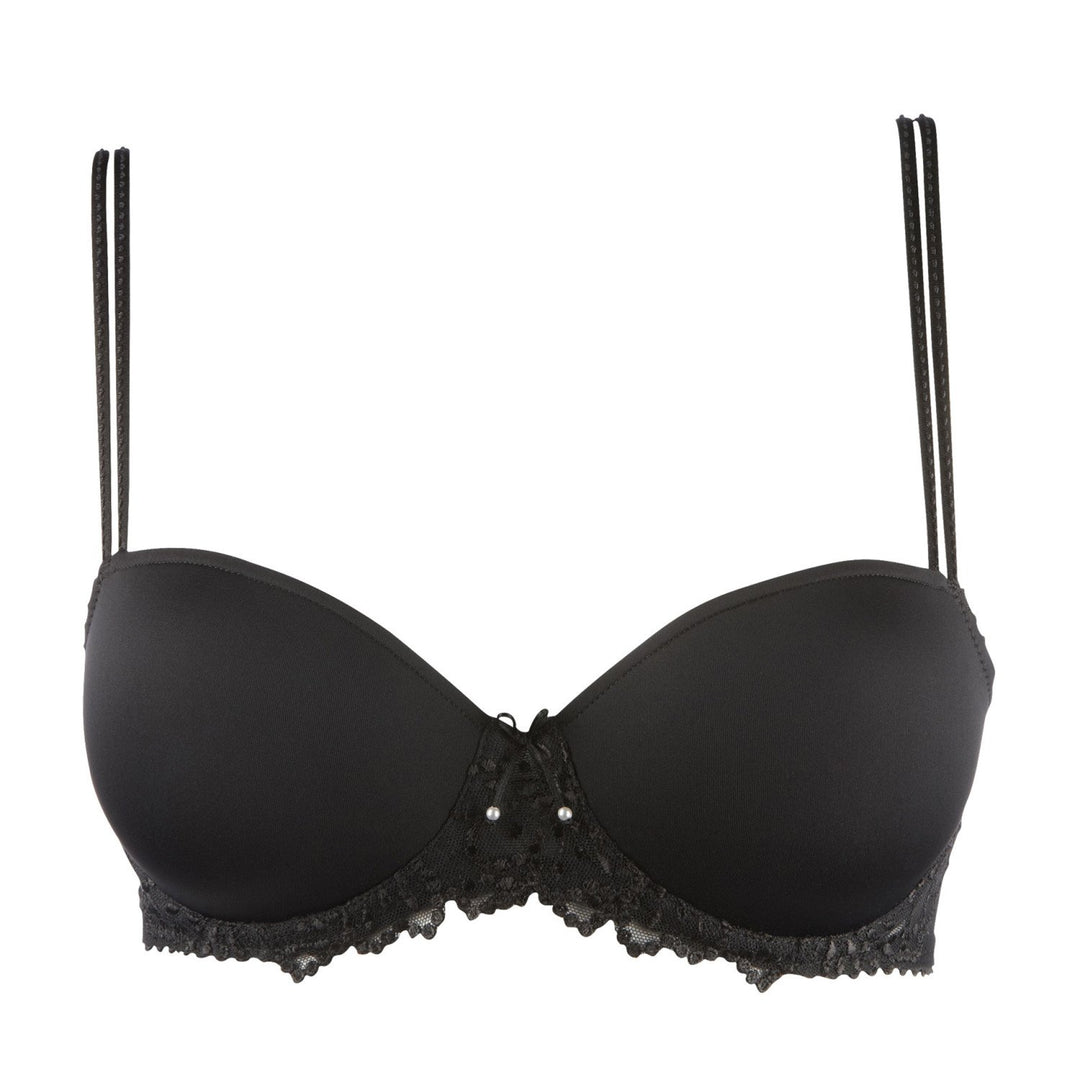 Marie Jo Jane Padded Bra Balcony - Black Balcony Bra Marie Jo