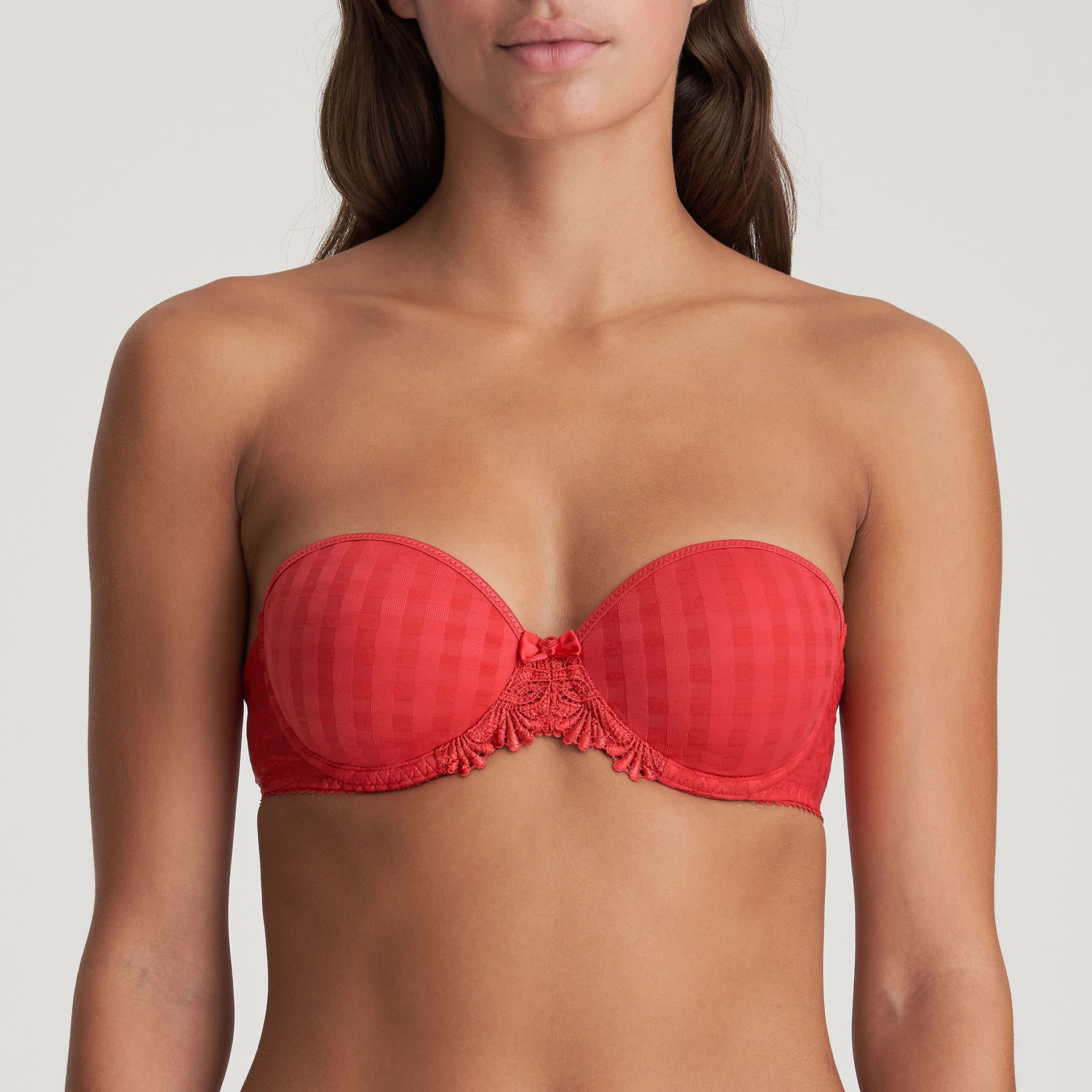 Strapless red bra hotsell