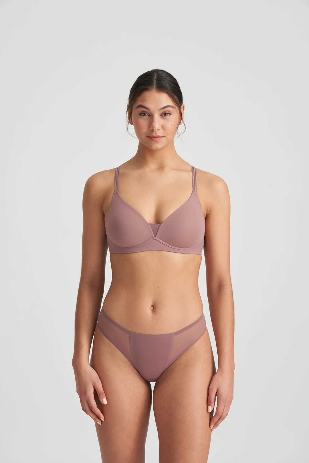 Marie Jo L'Aventure Soutien-gorge emboîtant Louie sans armatures - Soutien-gorge emboîtant taupe satiné Marie Jo L'Aventure