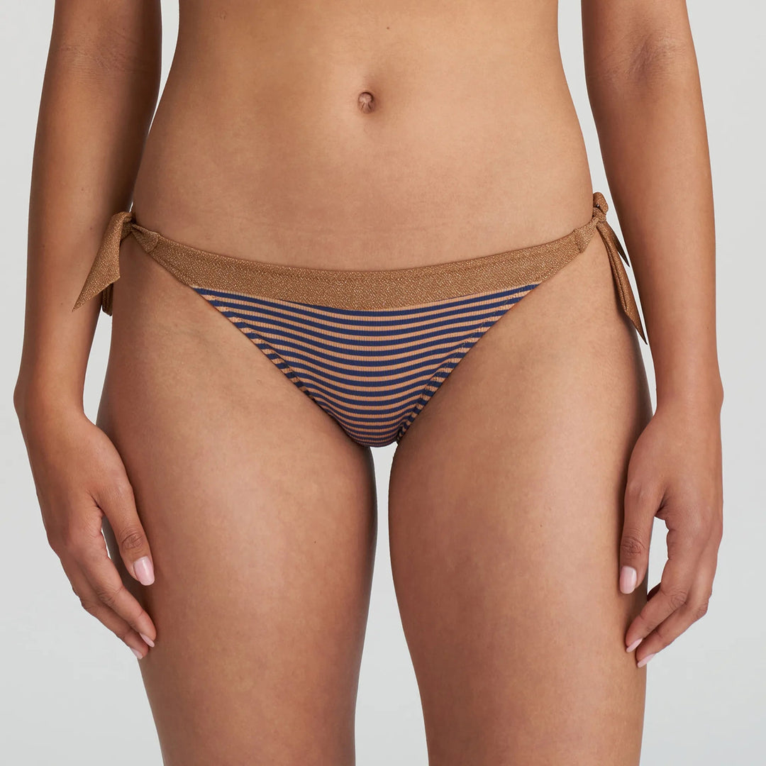 Marie Jo Swimwear Saturna Bikini Briefs Waist Ropes - Ocean Bronze Bikini Brief Marie Jo Swimwear 