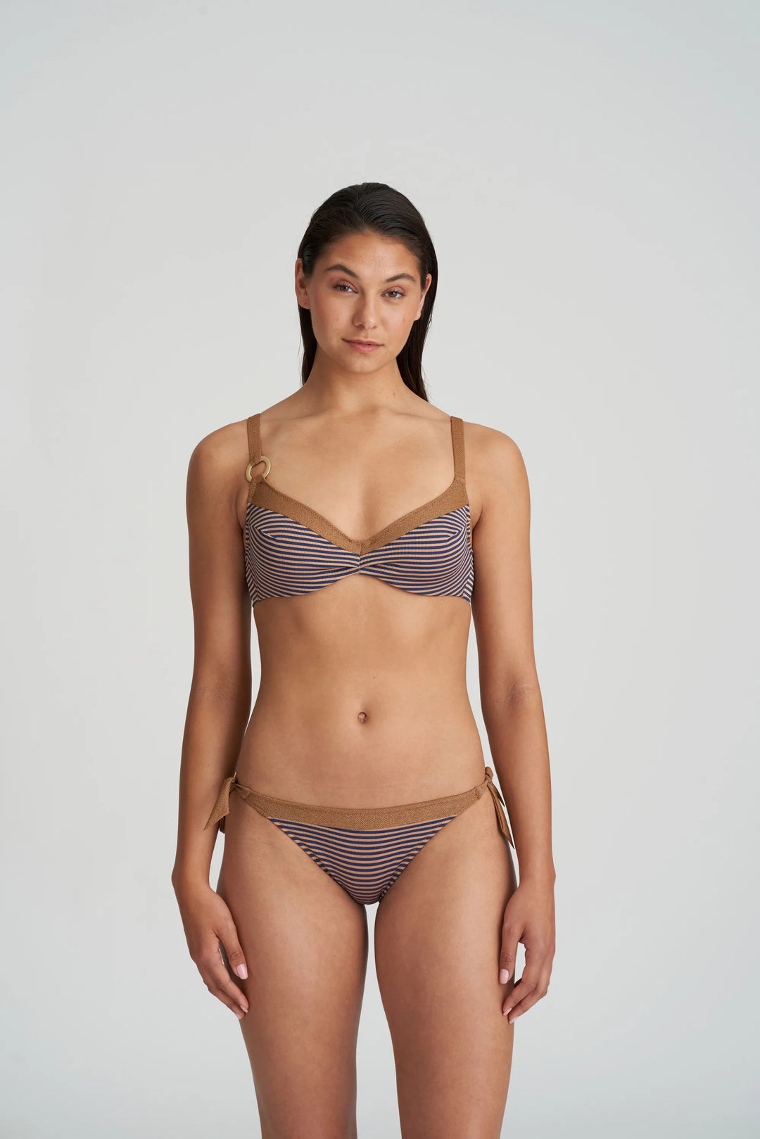 Marie Jo Swimwear Saturna Bikini Briefs Waist Ropes - Ocean Bronze Bikini Brief Marie Jo Swimwear 