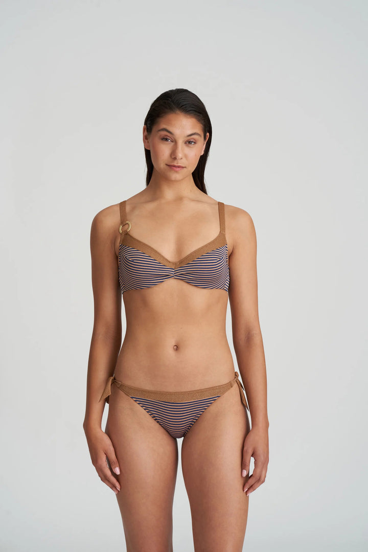 Marie Jo Swimwear Saturna Bikini Briefs Waist Ropes - Ocean Bronze Bikini Brief Marie Jo Swimwear 