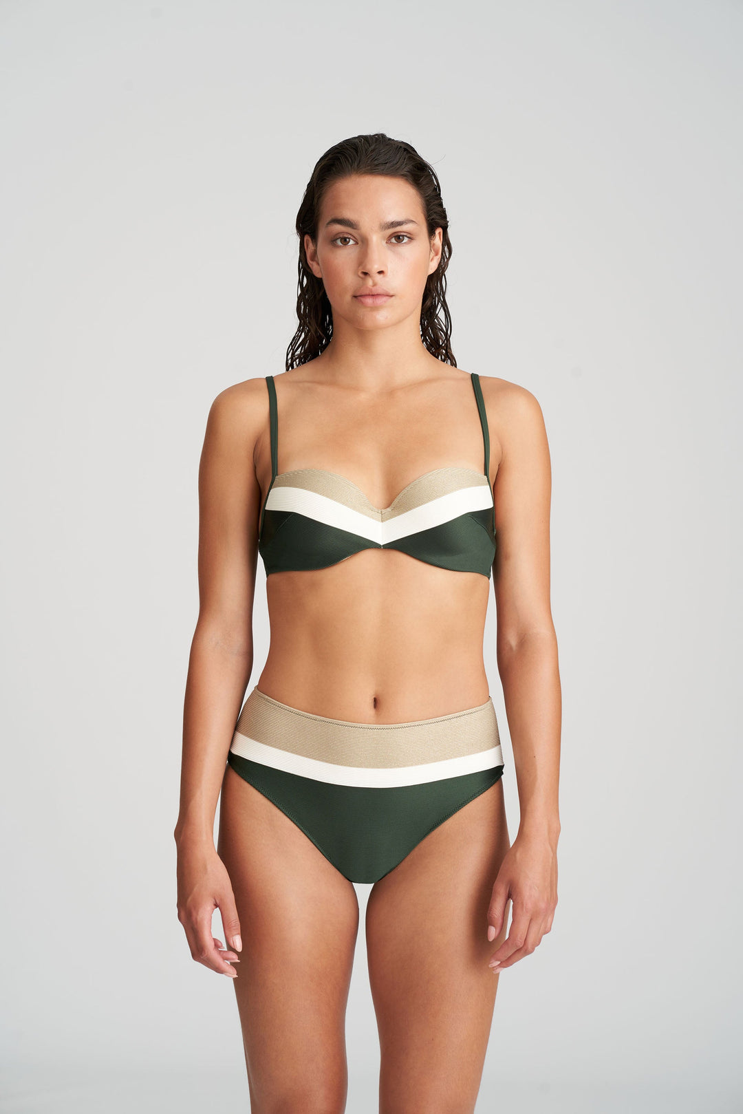 Slip intero bikini Marie Jo Swim Sitges - Slip bikini completo in malachite Marie Jo Swim
