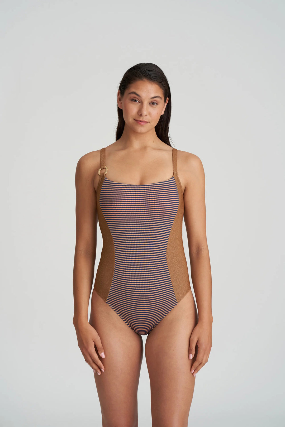 Marie Jo Swimwear Saturna Gepolsterter Badeanzug Wireless - Ocean Bronze Gepolsterter Badeanzug Marie Jo Swimwear