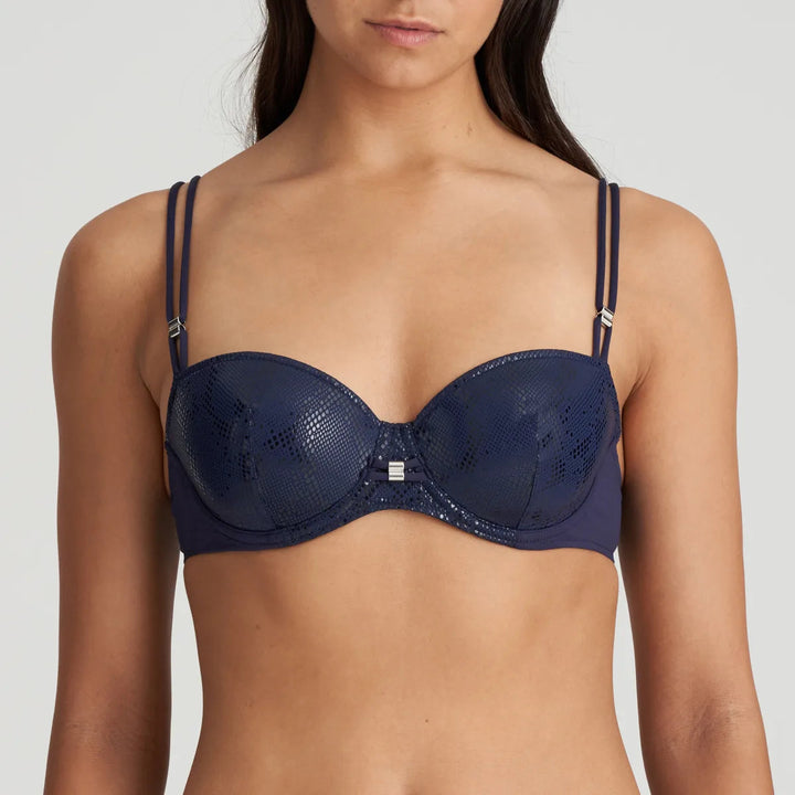 Marie Jo Swimwear San Domino Padded Balcony Bikinioberteil - Evening Blue Padded Bikini Marie Jo Swimwear