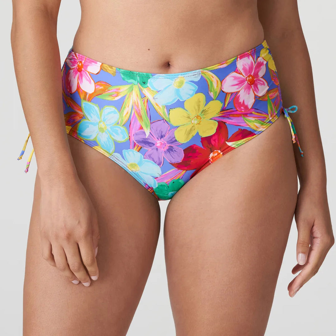 PrimaDonna Swimwear Sazan Full Bikini Briefs Ropes - Blue Bloom Full Bikini Brief PrimaDonna Swimwear 