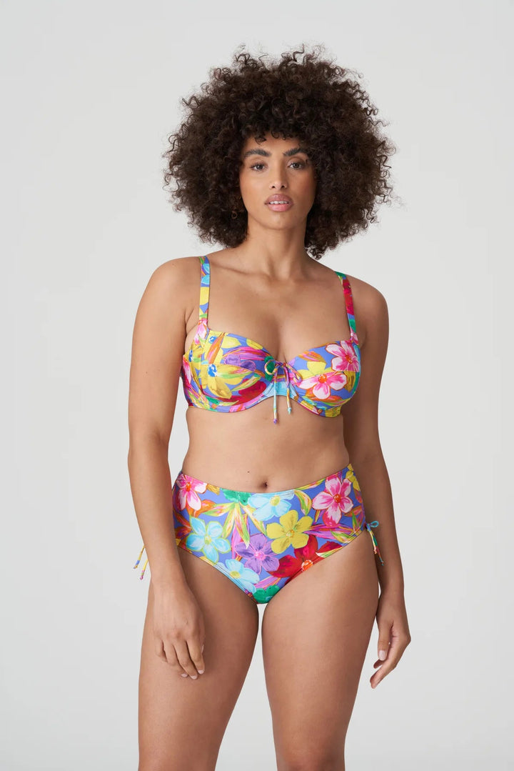 PrimaDonna Bademode Sazan Ganzer Bikini-Slip Seile - Blaue Blüte Ganzer Bikini-Slip PrimaDonna Bademode
