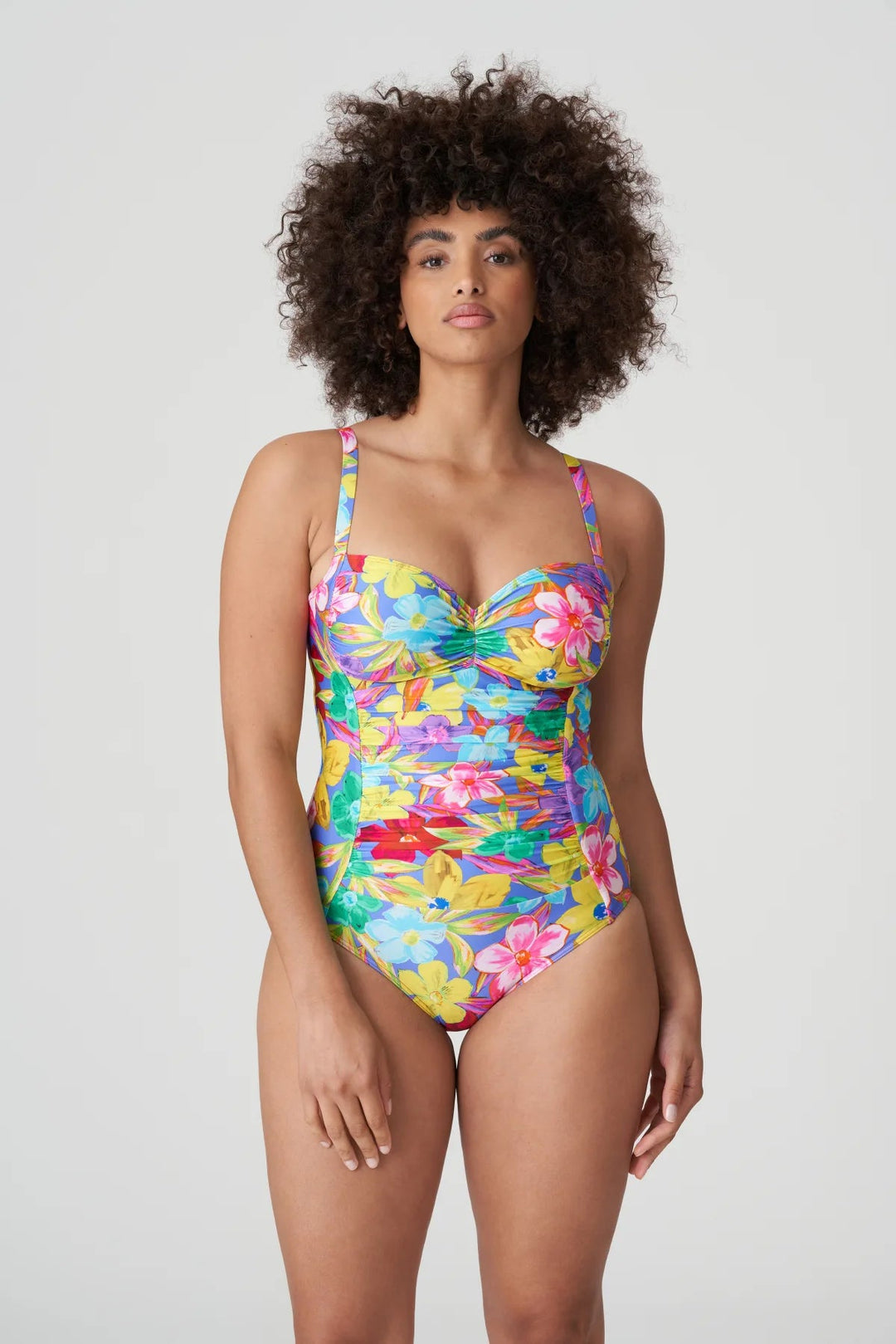 PrimaDonna Swimwear Sazan Full Cup Control Swimsuit - Blue Bloom Full Cup Swimsuit PrimaDonna Swimwear 