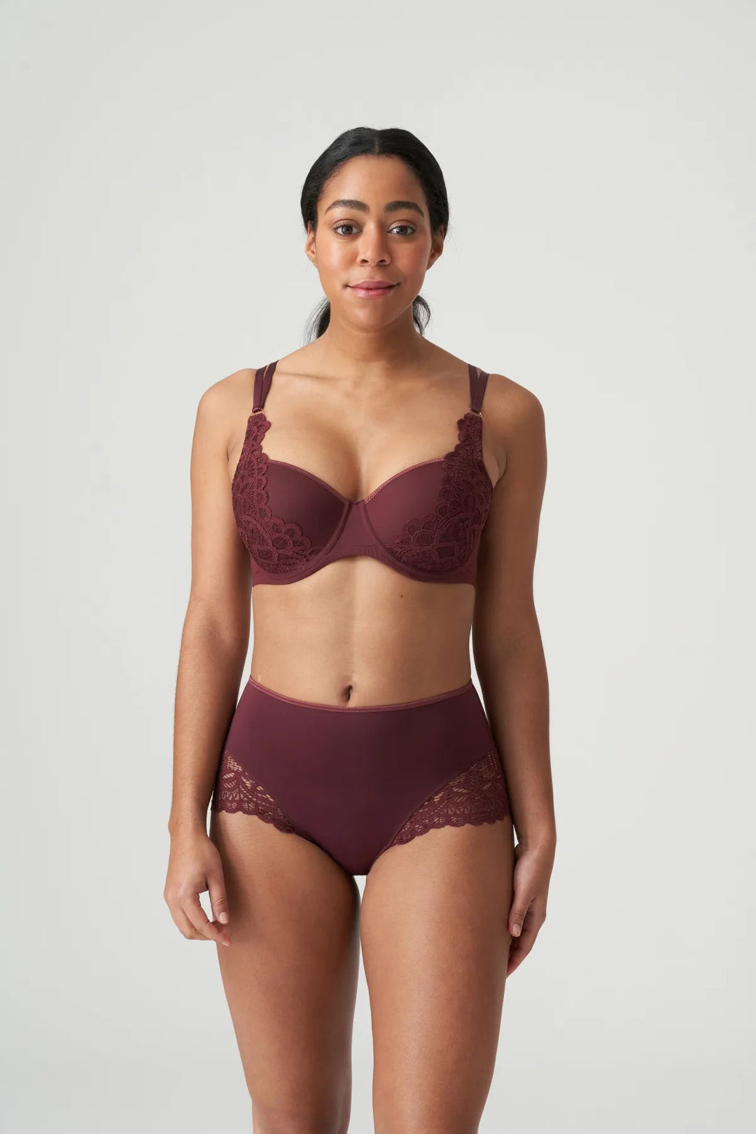 Primadonna Twist First Night Ganzer Slip - Merlot Ganzer Slip Primadonna Twist