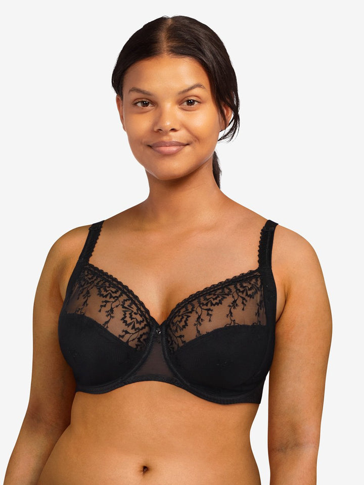 Chantelle Every Curve Very Covering Underwired Bra-Black Full Cup Bra Chantelle