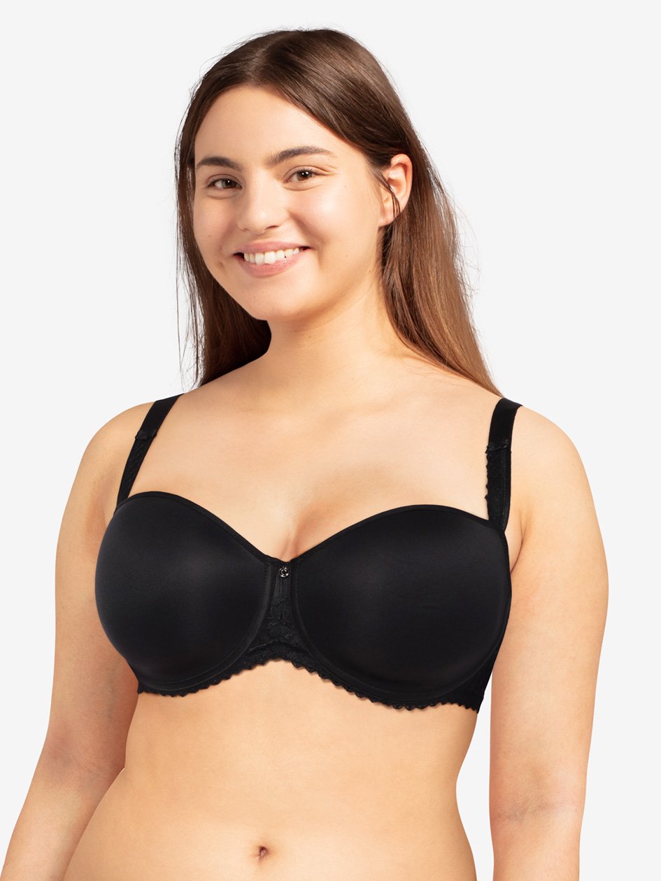 Chantelle Every Curve Half-Cup Memory Foam Bra - Black Balcony Bra Chantelle