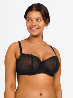 Chantelle Day To Night Half-Cup Bra - Black Balcony Bra Chantelle