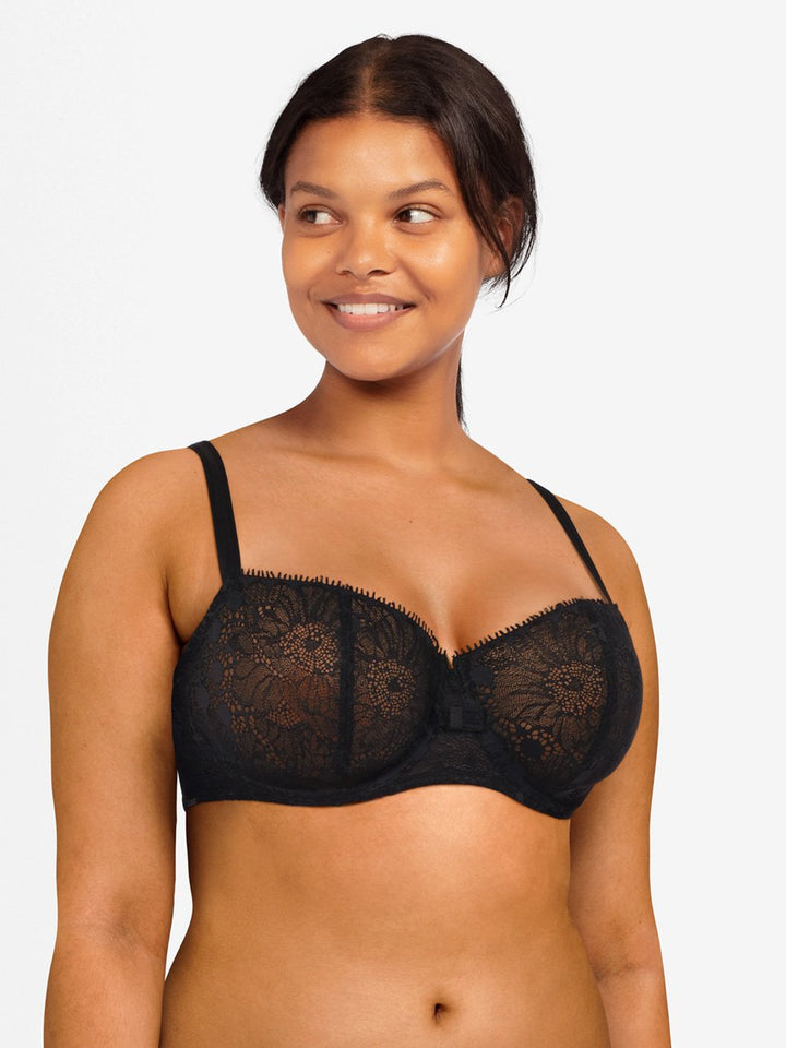 Chantelle Day To Night Half-Cup Bra - Black Balcony Bra Chantelle